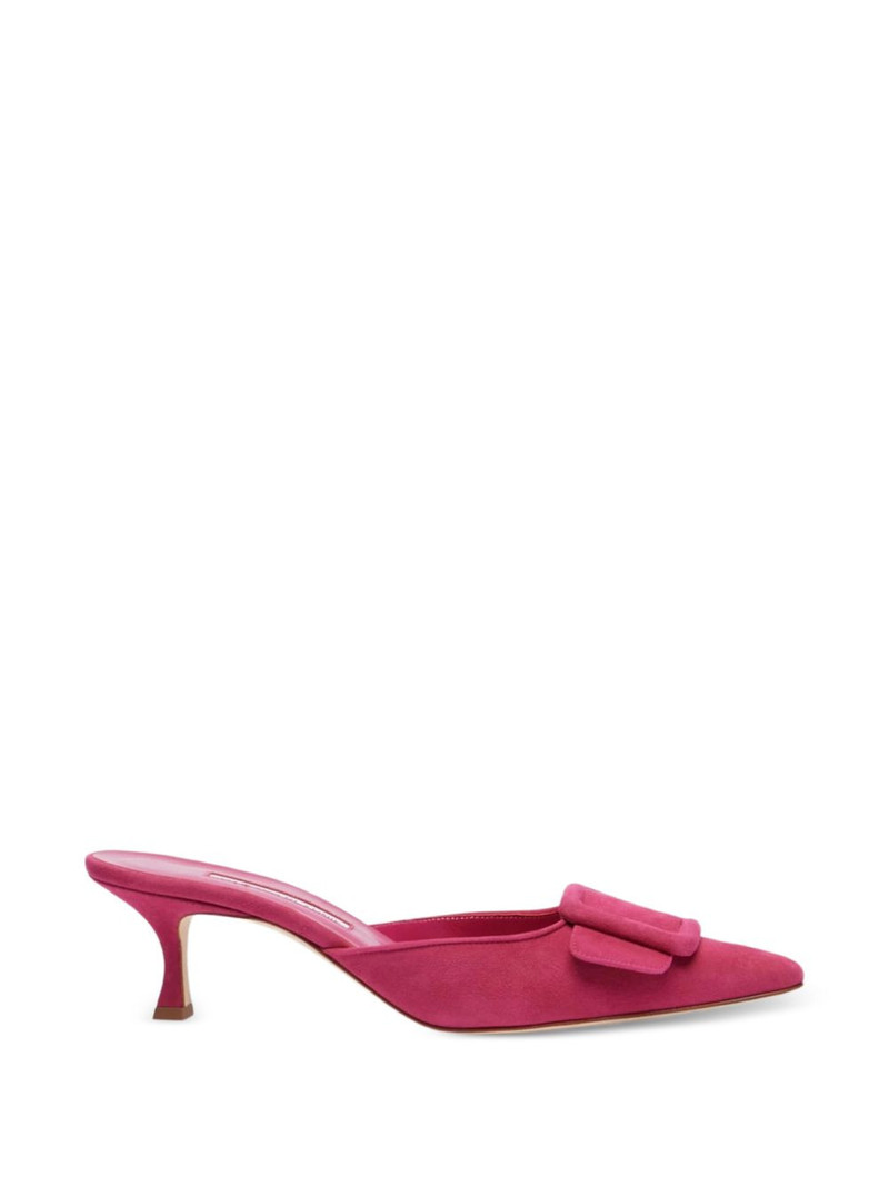 Maysale square buckle point-toe mules 1