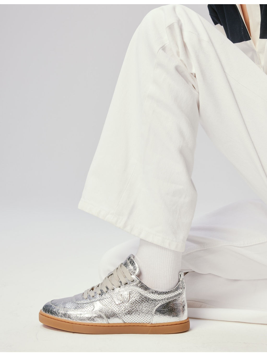 Tutti Rui Metallic-Leather Low-Top Trainers - 6