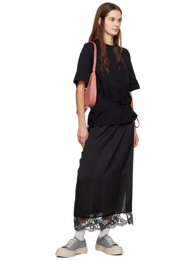 MSGM Black Paneled Maxi Dress outlook