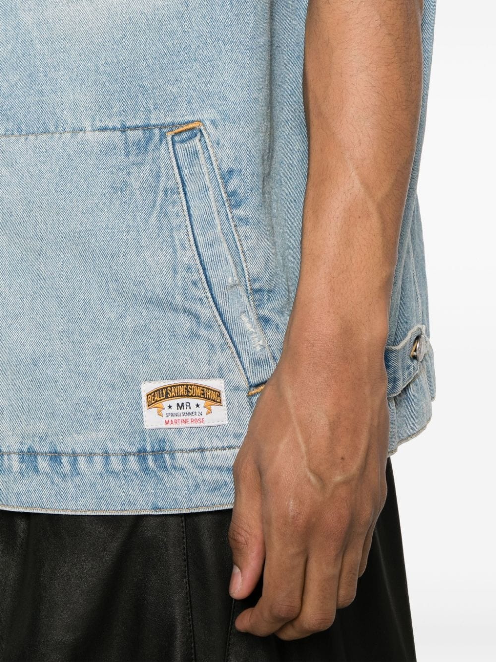 Blewas denim gilet - 5