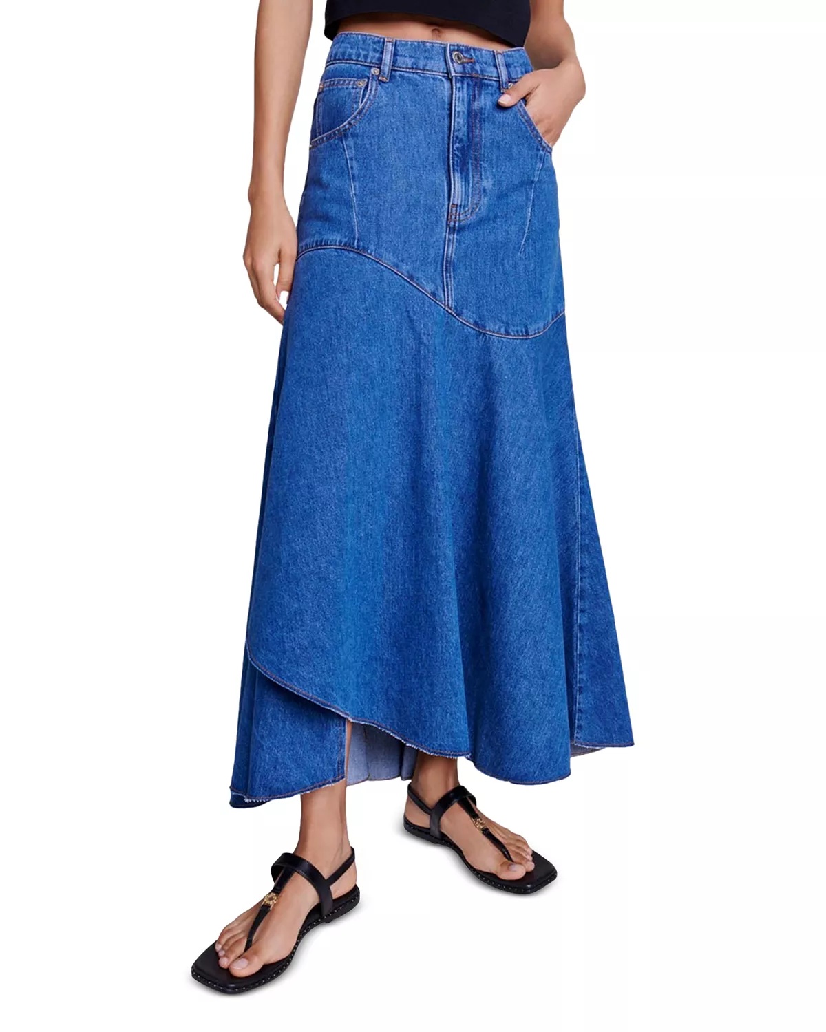 Jondulys Denim Maxi Skirt - 1