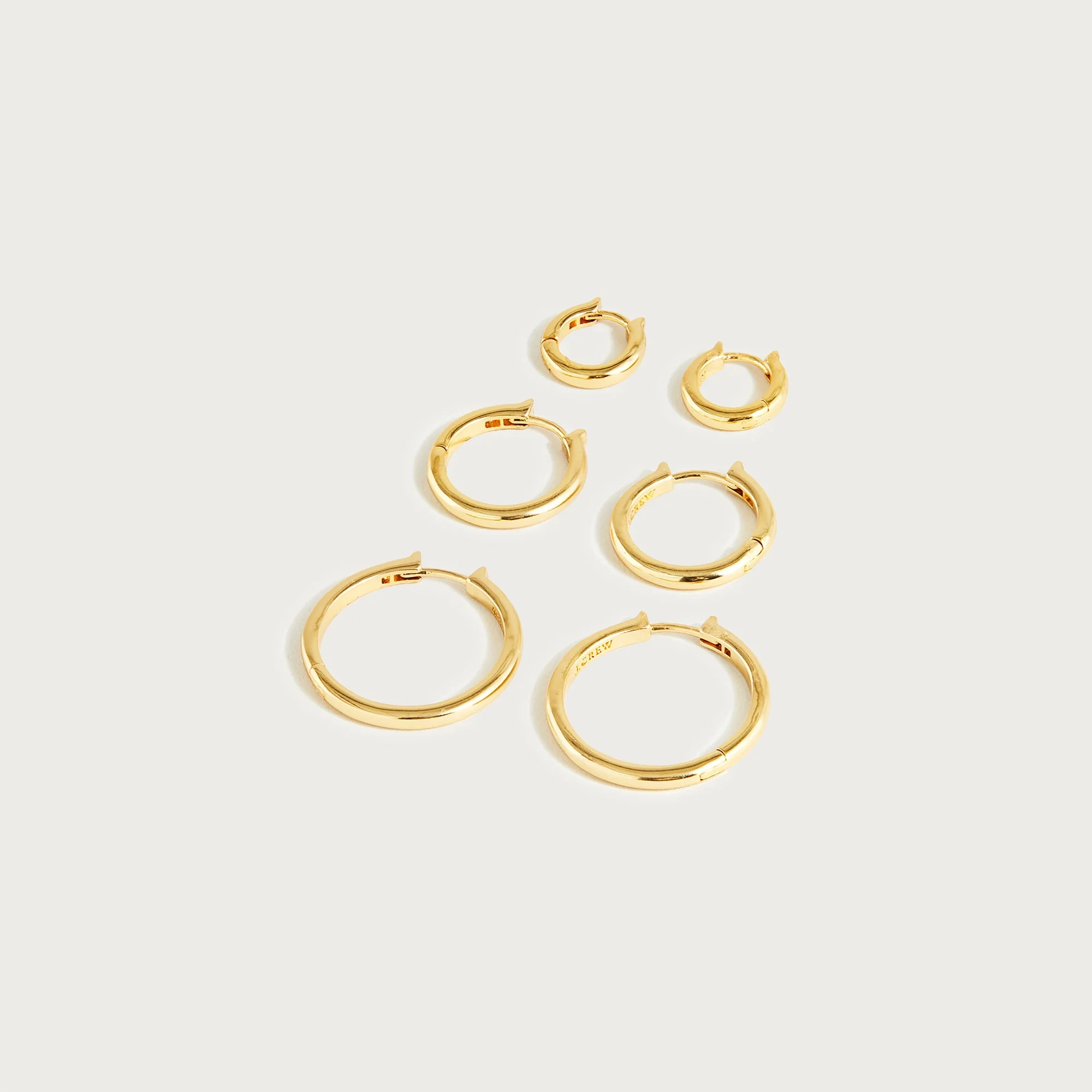 Small hoop earrings set-of-three - 1