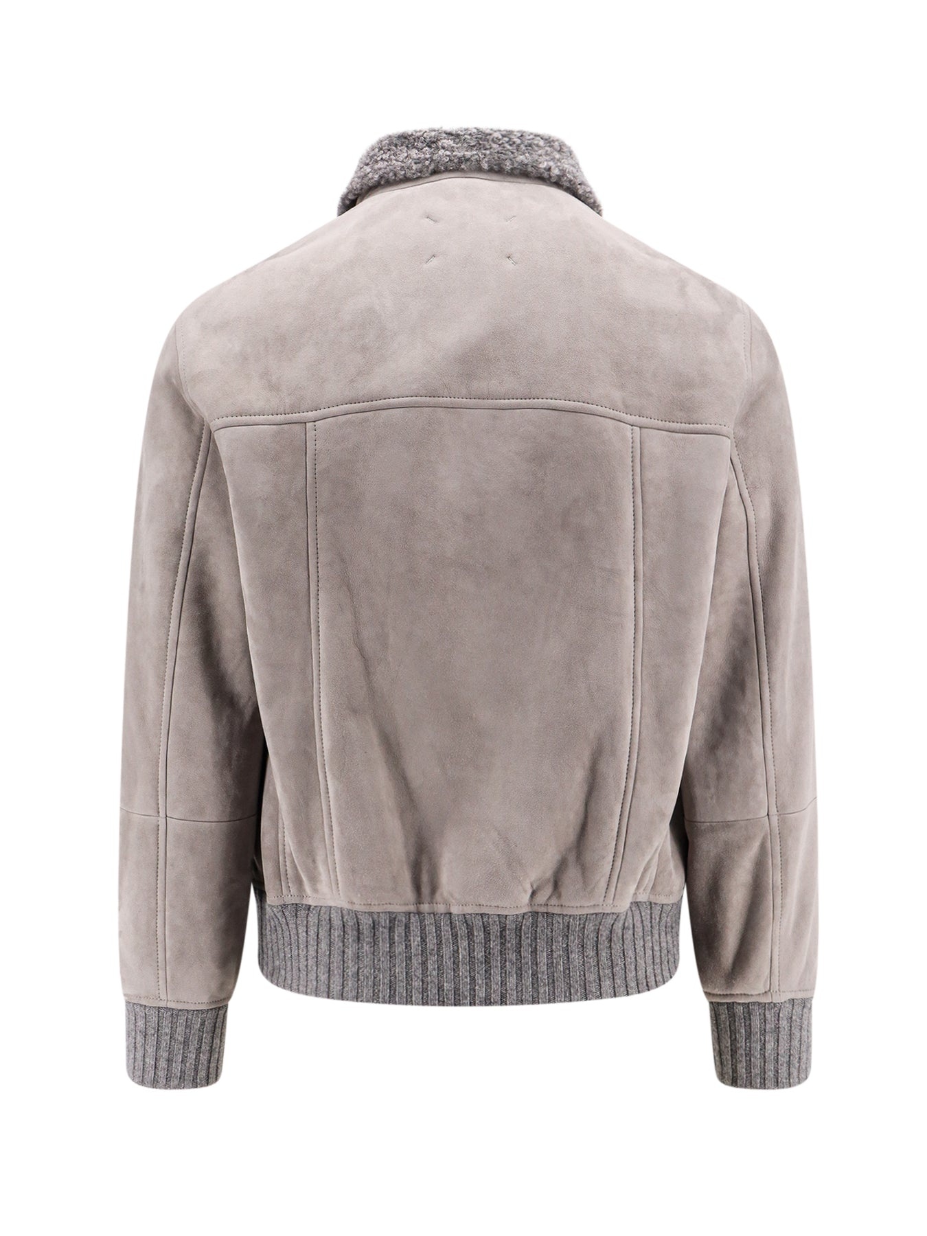 Sheepskin jacket with cashmere profiles - 2