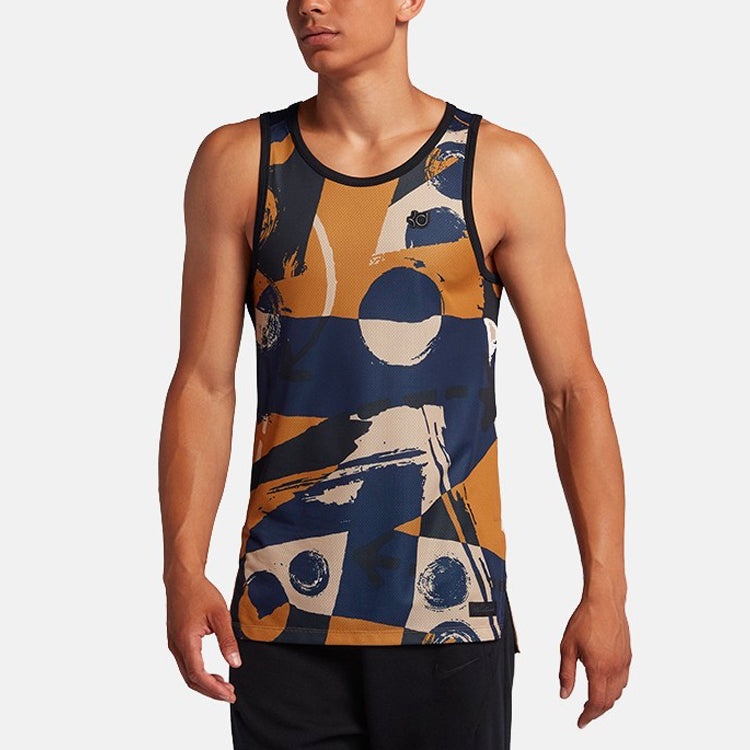 Nike KD Durant Men's Basketball Sports Casual Vest Men's Blue/Yellow 926265-410 - 4