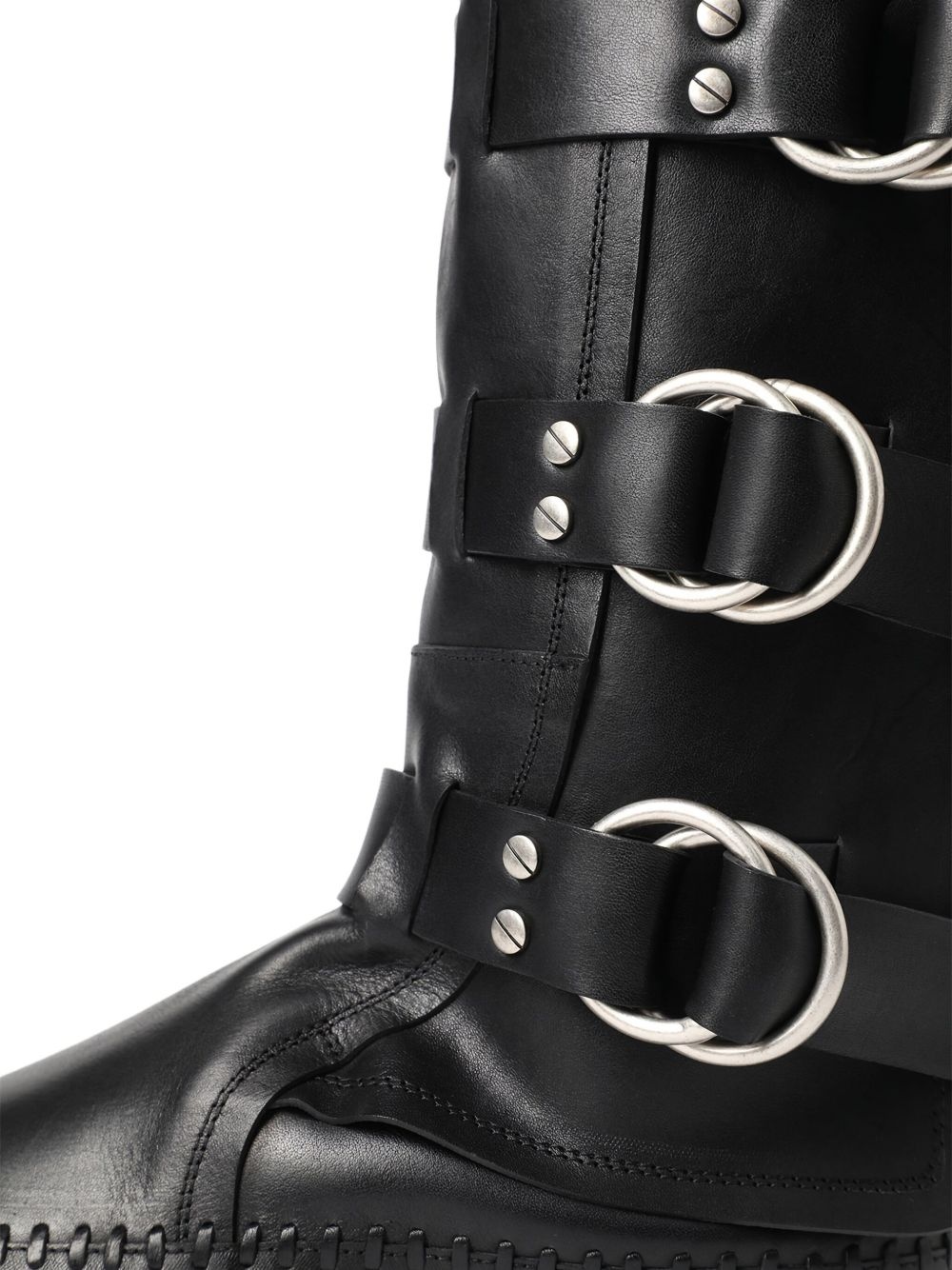 Siver biker knee-high boots - 6