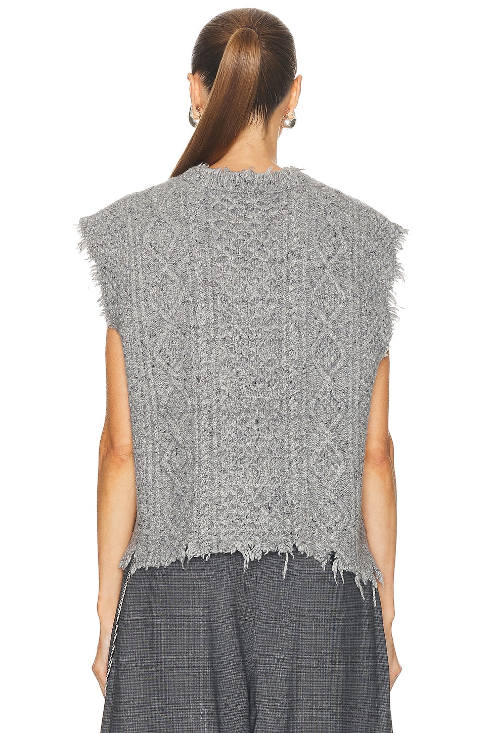 Boyfriend Cable Sweater Vest - 3