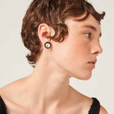 Miu Miu Plexiglas and metal earrings outlook