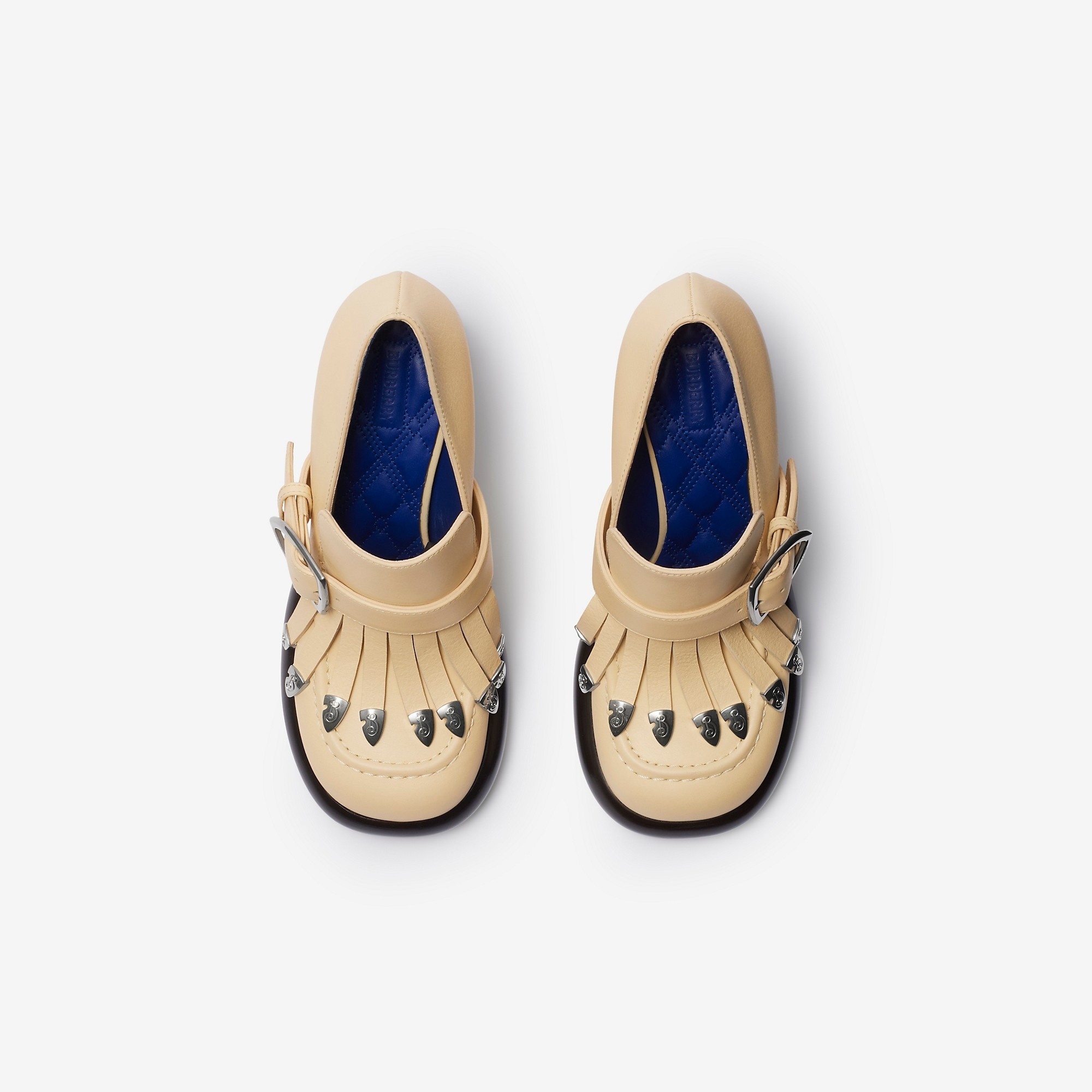 Leather Wedge Fringe Heeled Loafers - 5