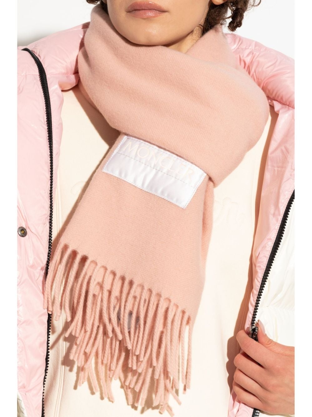 logo-patch scarf - 2