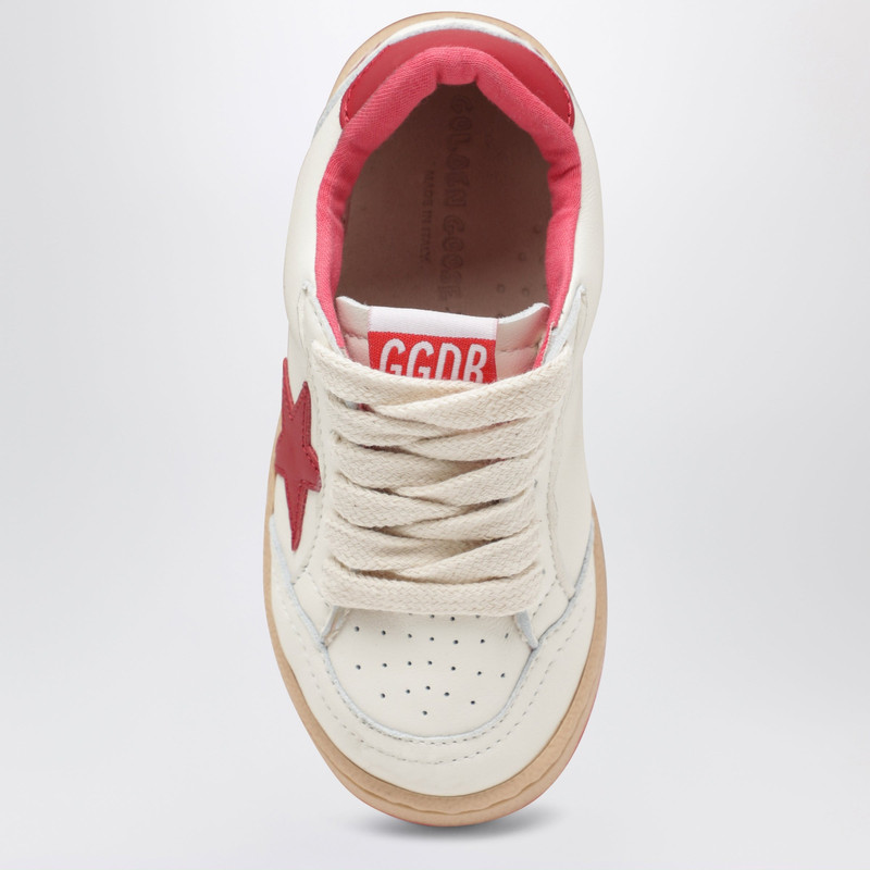 Ball Star sneakers in white/red 3