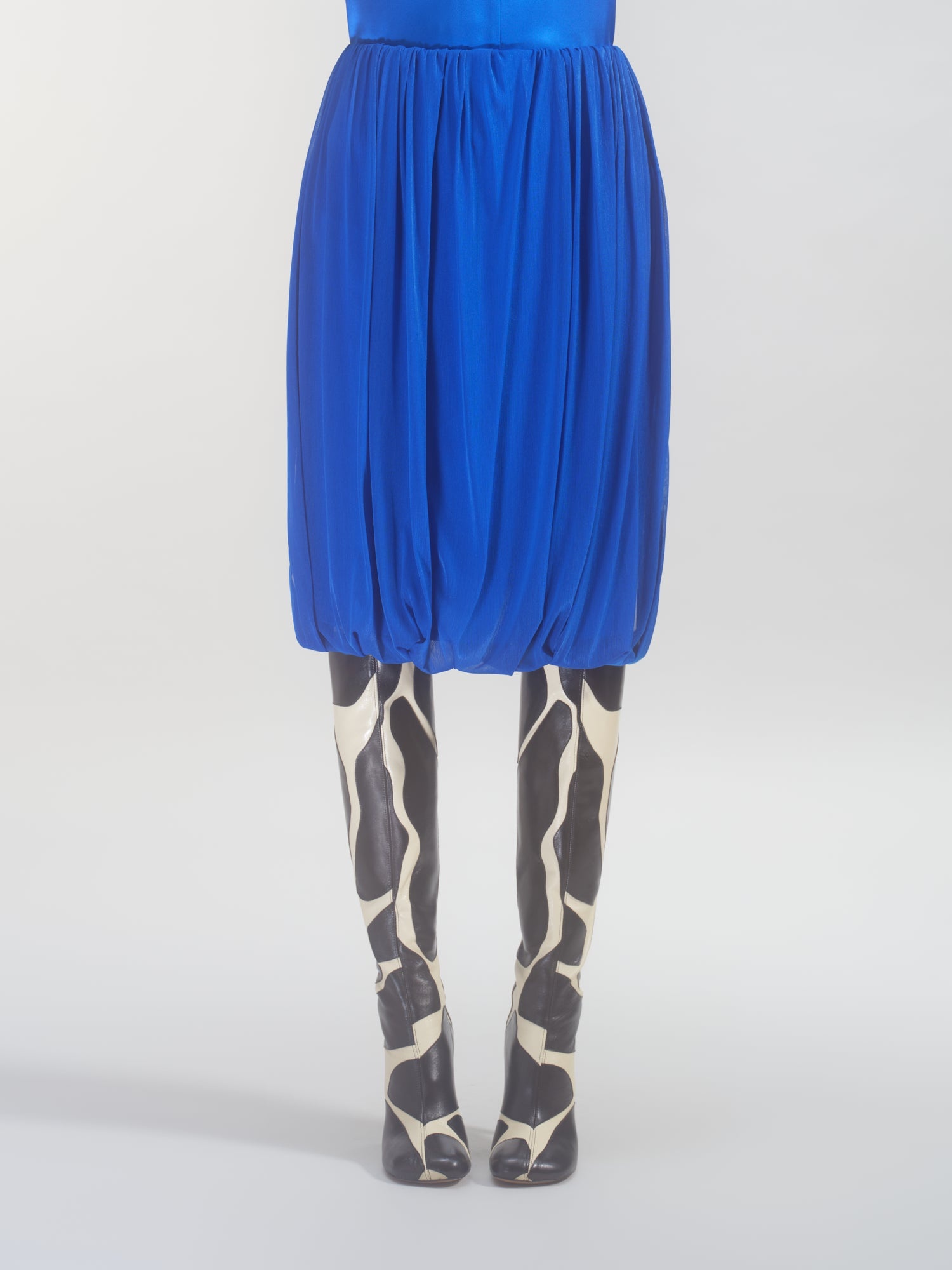 GATHERED SILK SKIRT - 2