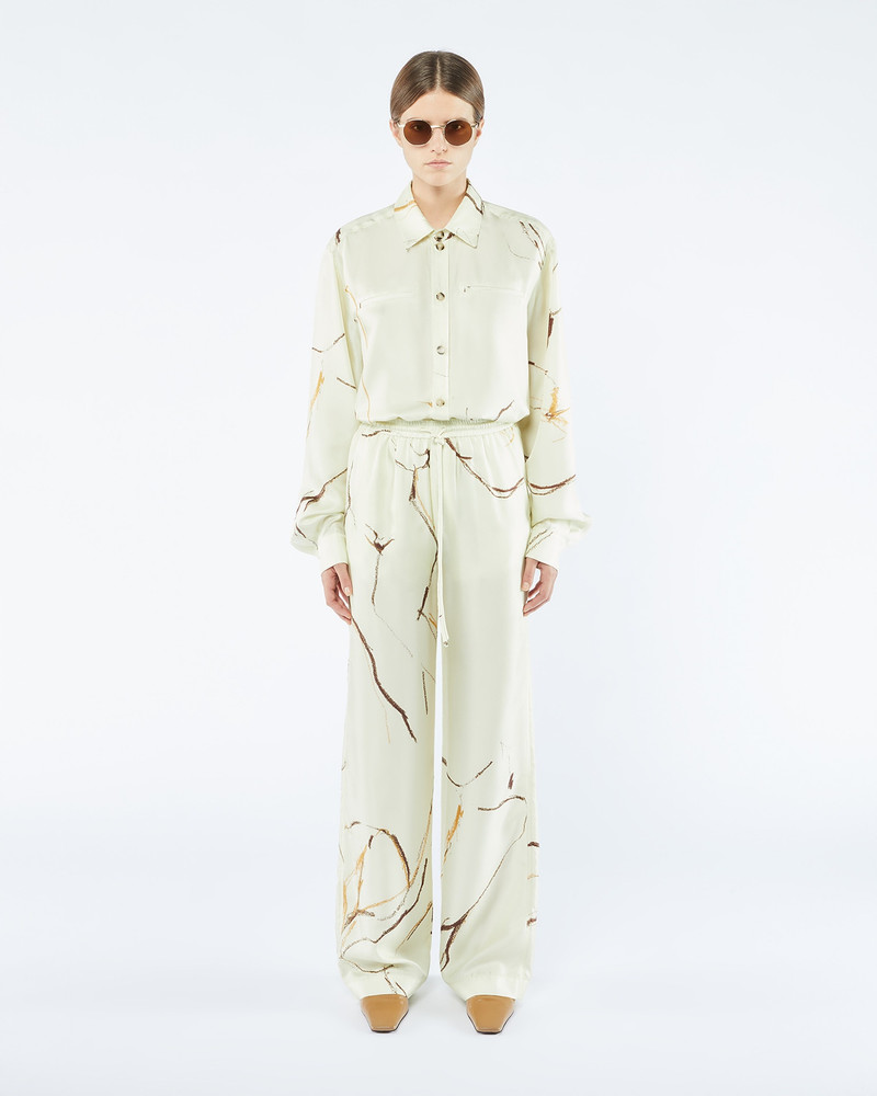 Nanushka JARINE - Printed twill silk pants - Line drawing outlook