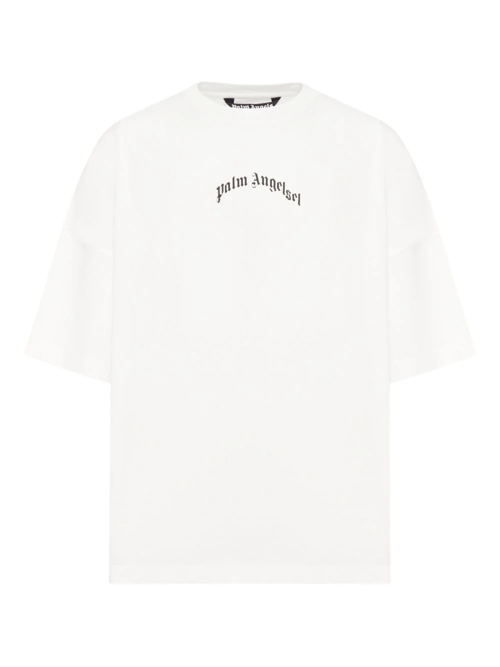 Palm Angels Men T-Shirt S/S With Curved Logo - 1