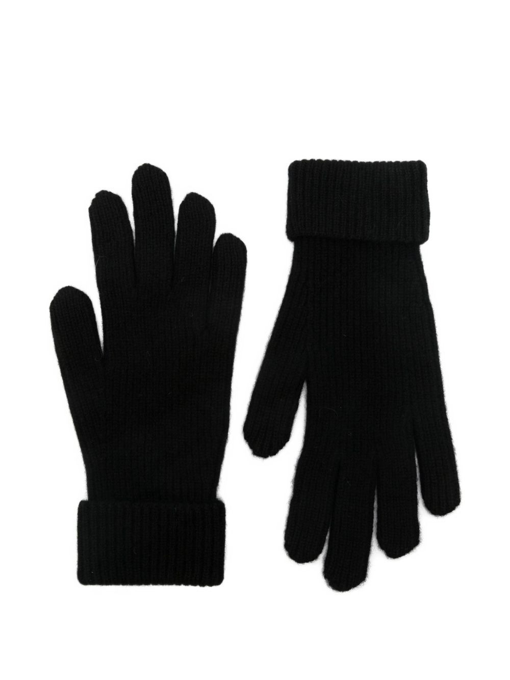ribbed-cuff logo gloves - 2