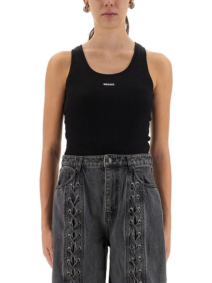 ORGANIC COTTON TANK TOP WITH LOGO - 1