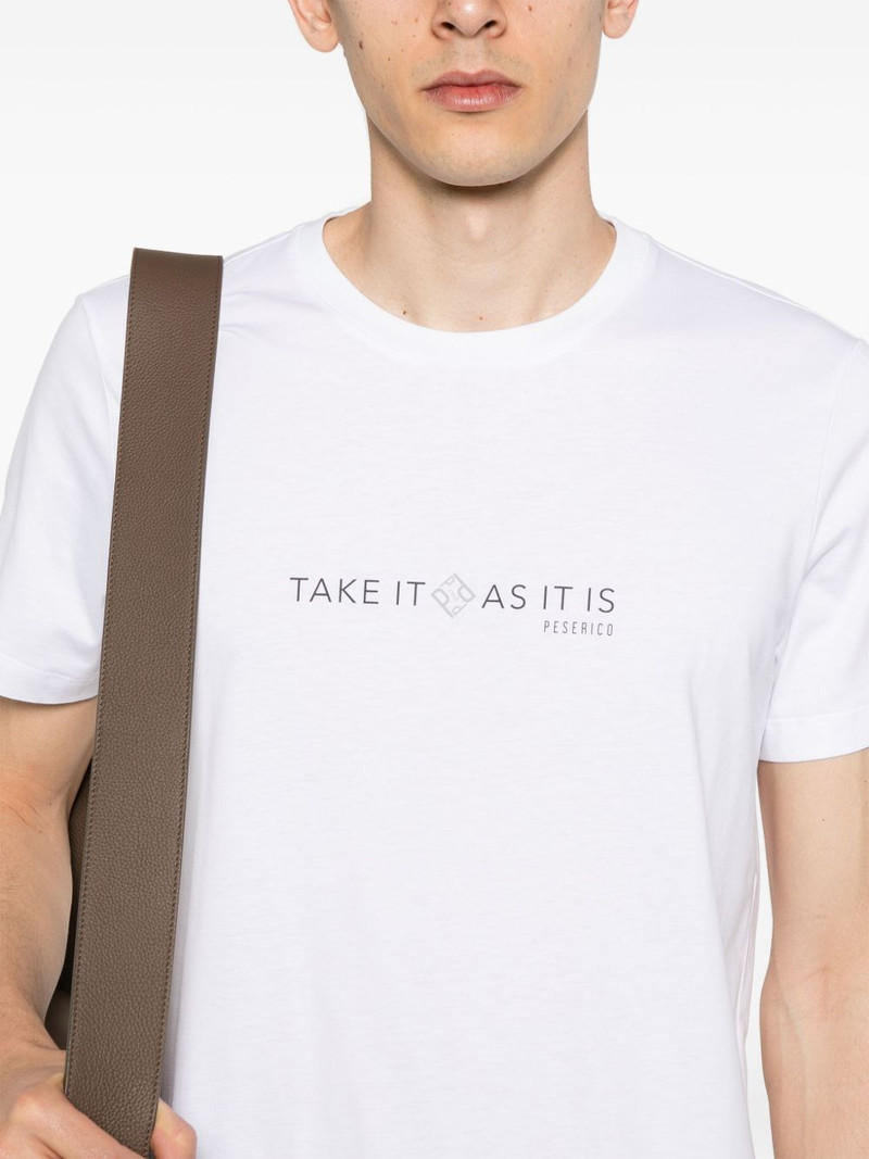text-print cotton T-shirt 5