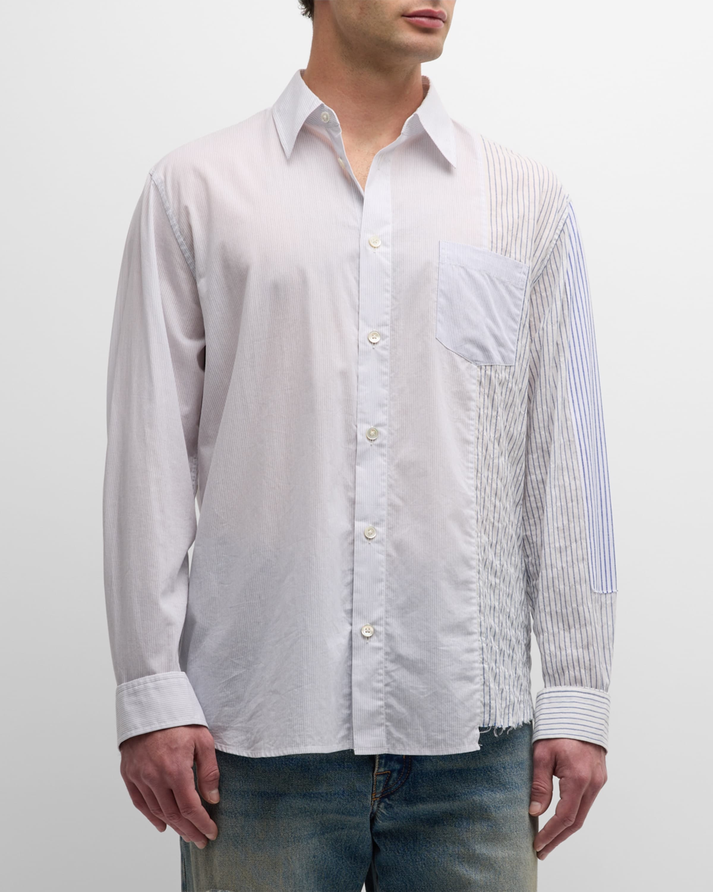 Men's Paneled Cloak Button-Down Shirt - 2
