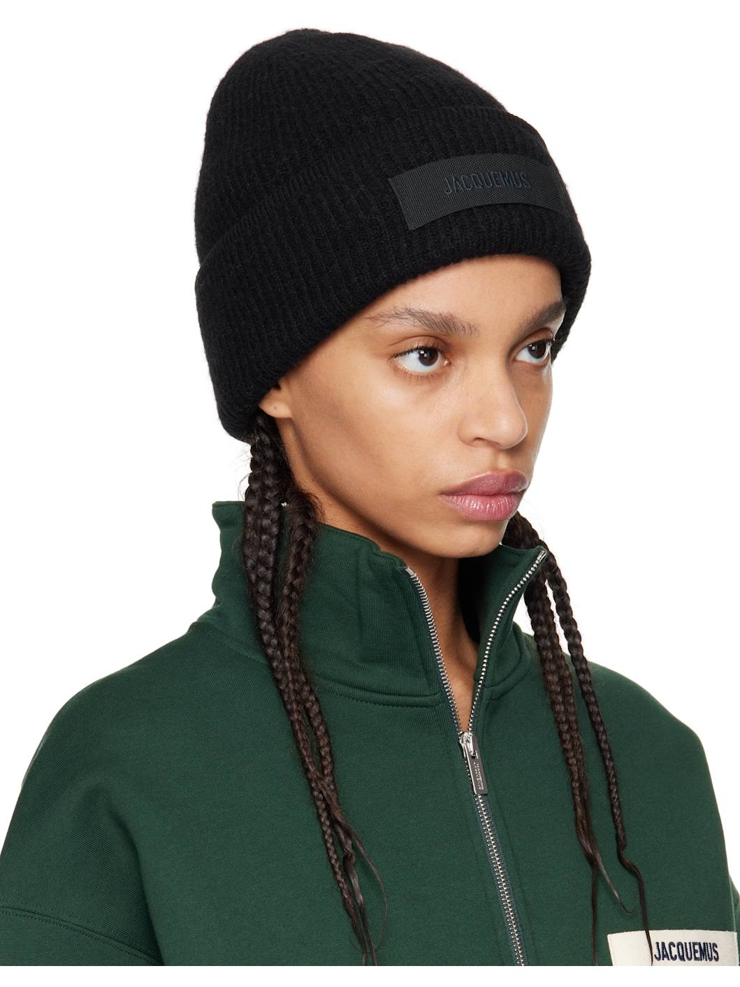 Black 'The Gros Grain' Beanie - 2