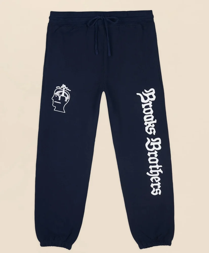 Brooks Brothers x Brain Dead Cotton Heavyweight Emblem Sweatpants - 1