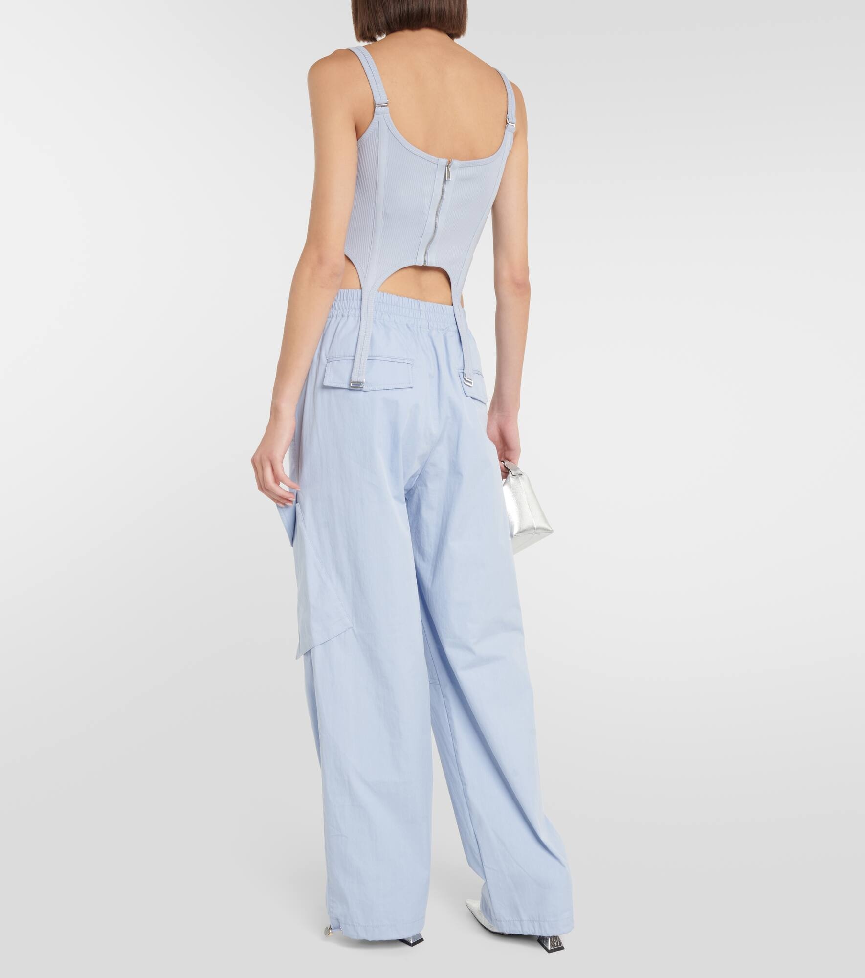 Cotton jersey bustier - 3