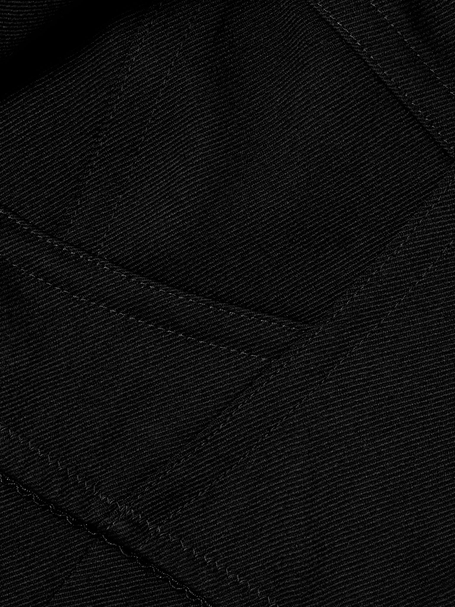 Scalloped wool-blend gabardine mini corset dress Black - 4