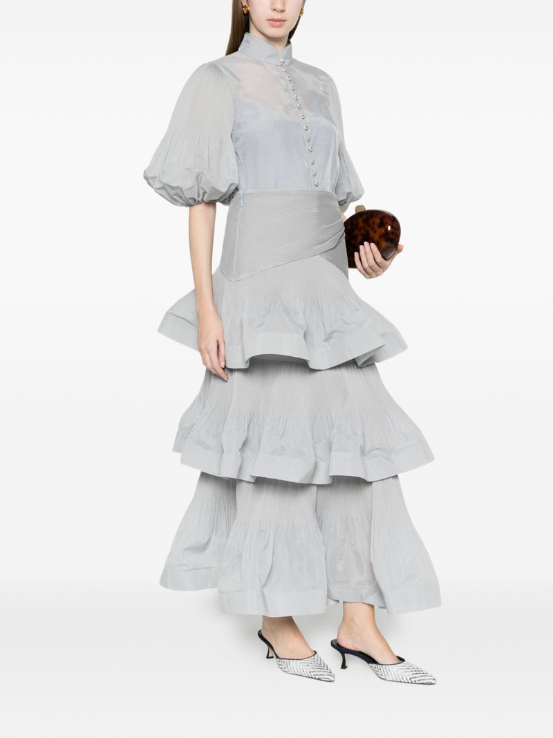 Zimmermann pleated tired midi skirt outlook