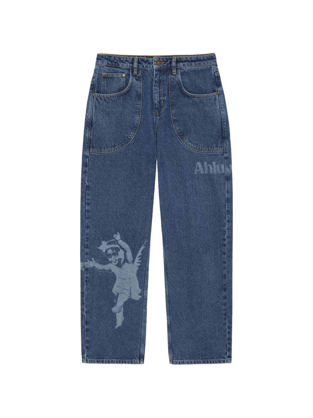 laser-printed jeans - 1