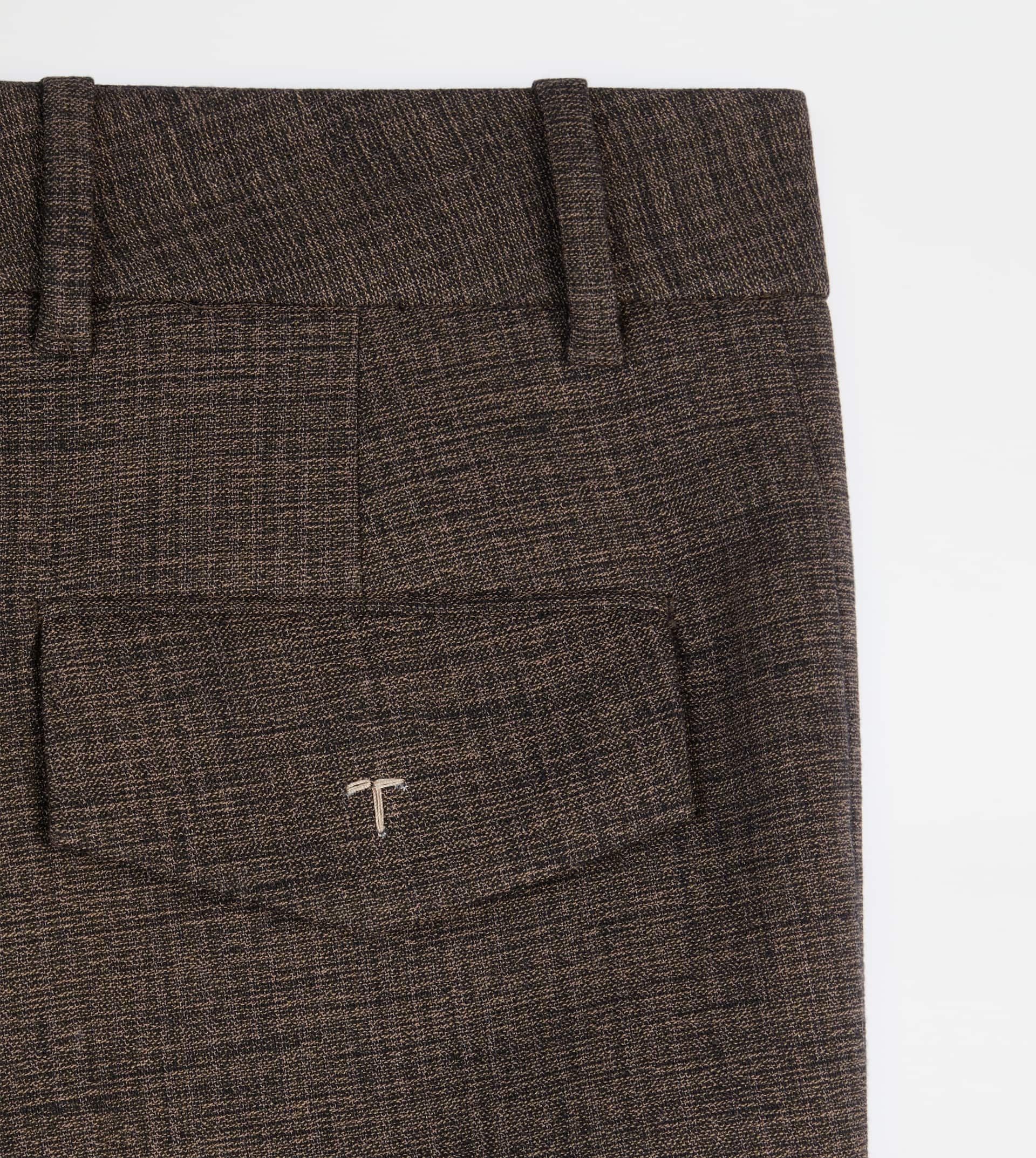 COTTON BLEND PANTS - BROWN - 6