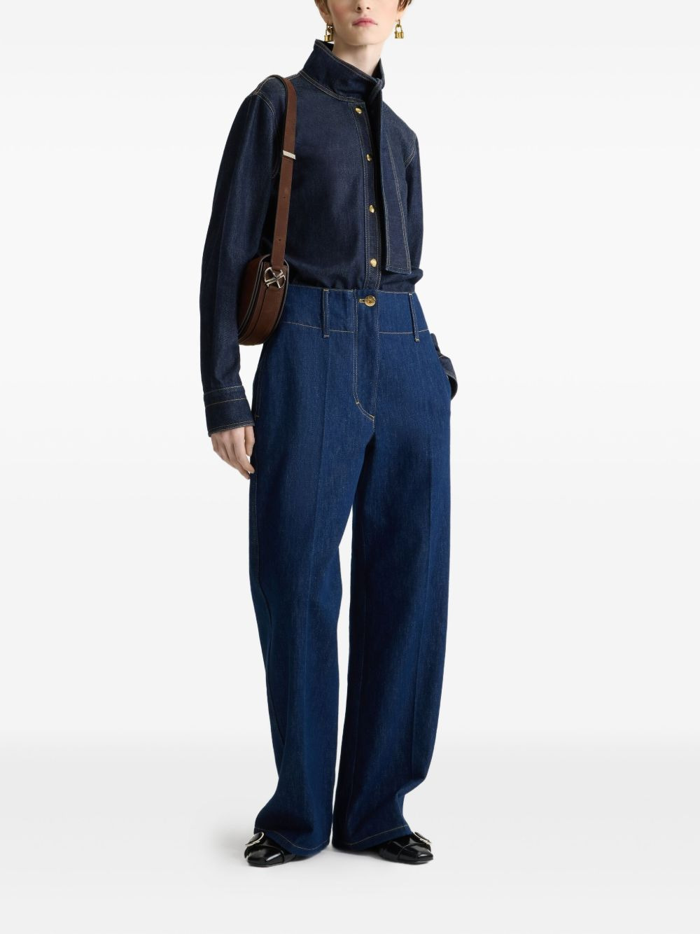 wide-waistband jeans - 2