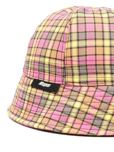 MSGM check print bucket hat outlook