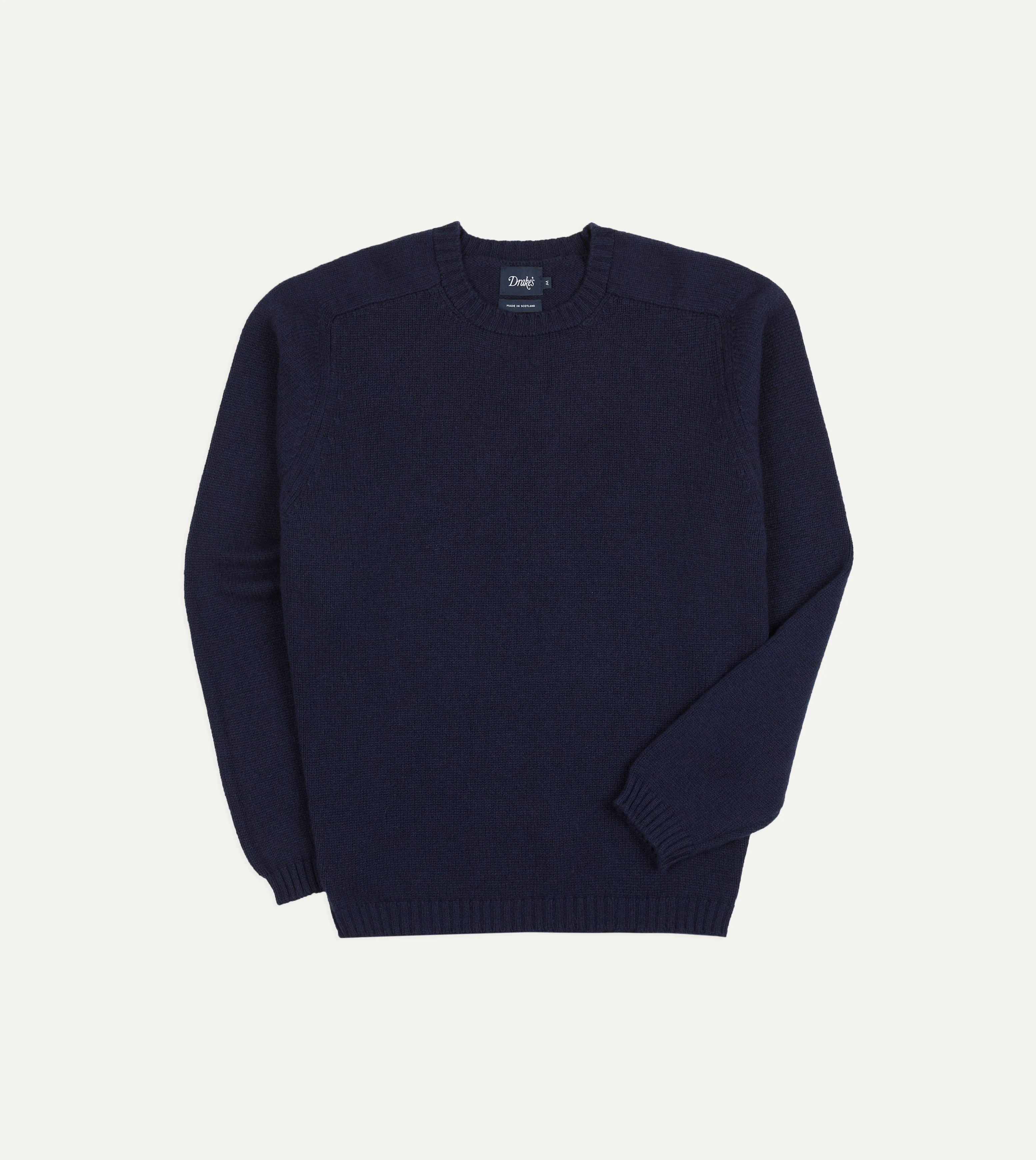 Navy Cashmere Crew Neck Jumper - 1