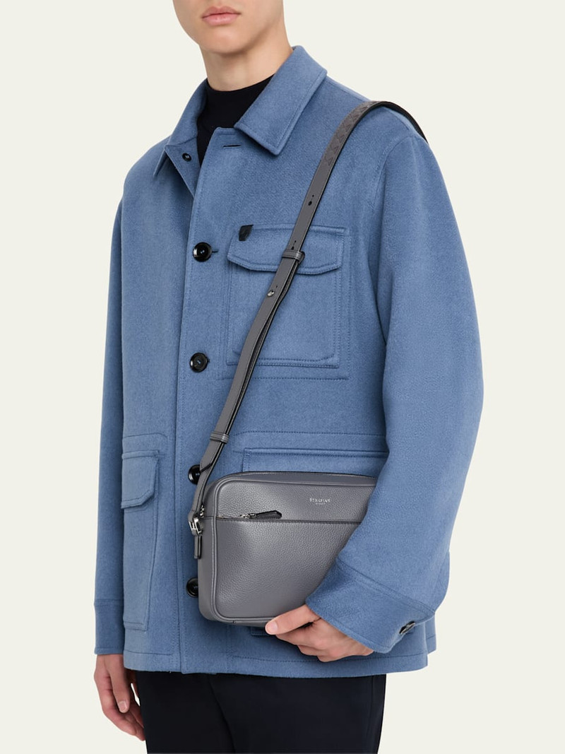 Serapian Men's East/West Cachemire Mosaico Crossbody Bag outlook