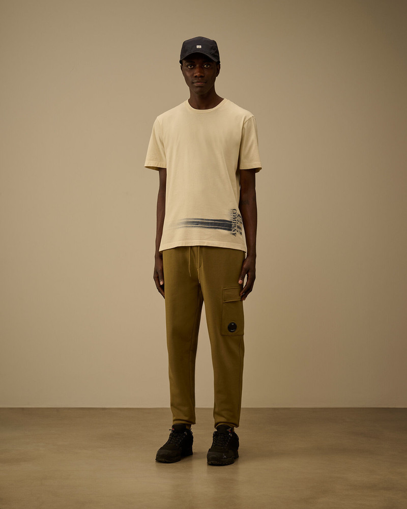 C.P. Company Diagonal Raised Fleece Cargo Lens Sweatpants outlook