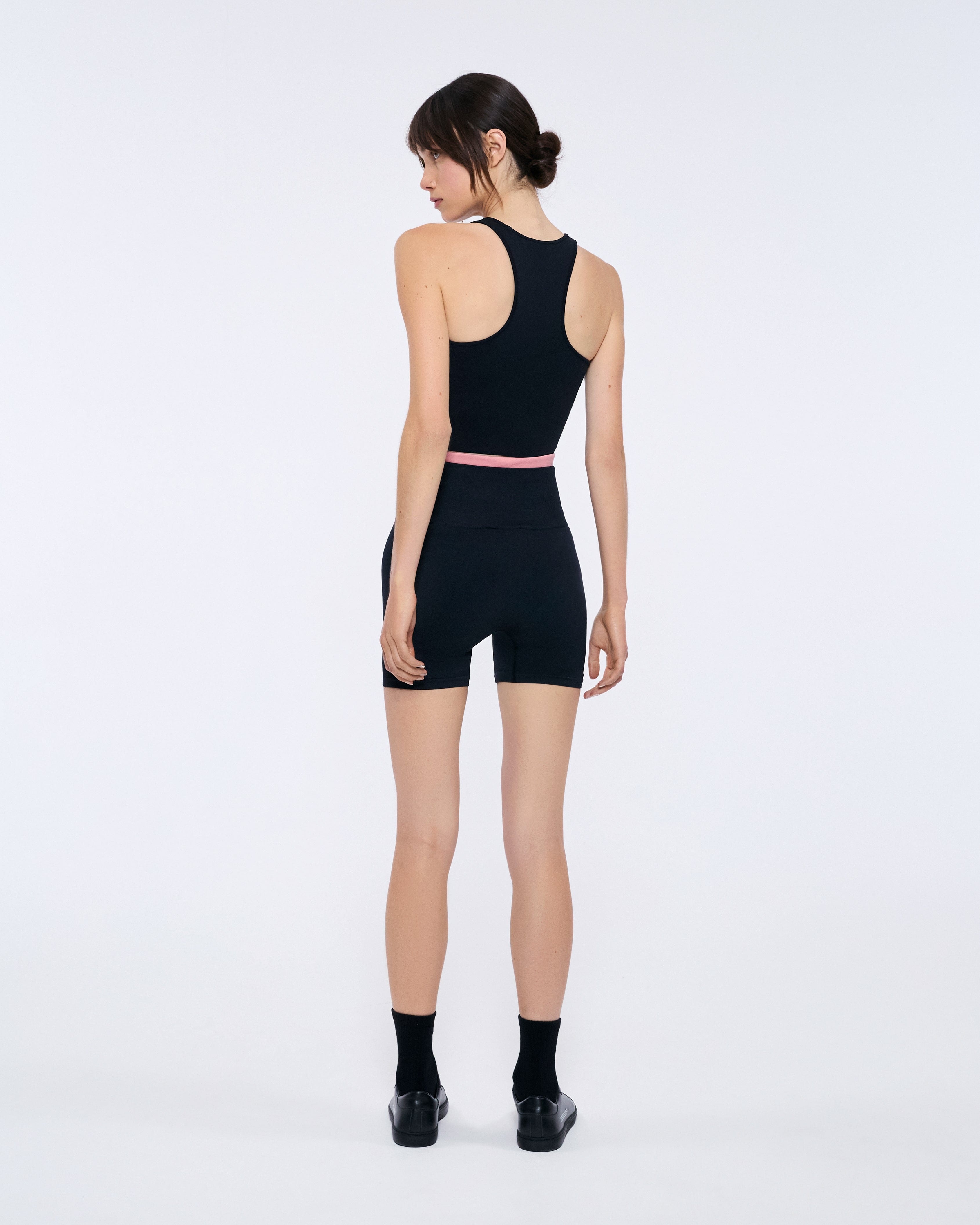 Womens Plant-Stretch Compressive Shorts - Black - 3