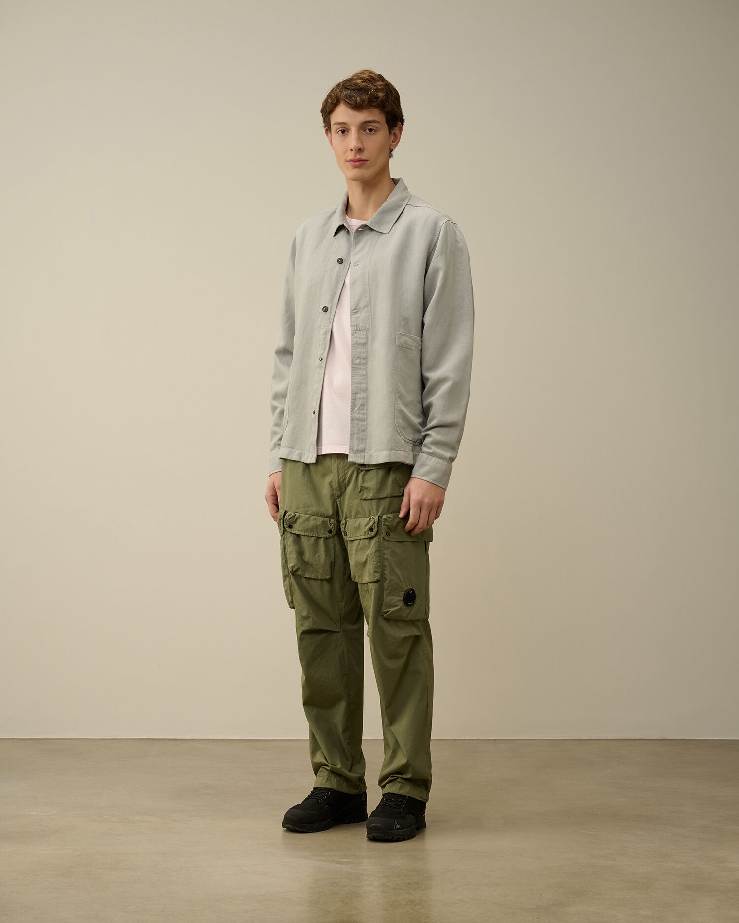 Broken Linen/Cotton Pocket Shirt - 6