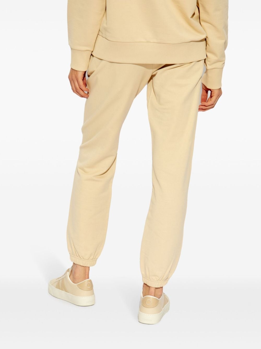 logo-patch cotton track pants - 4