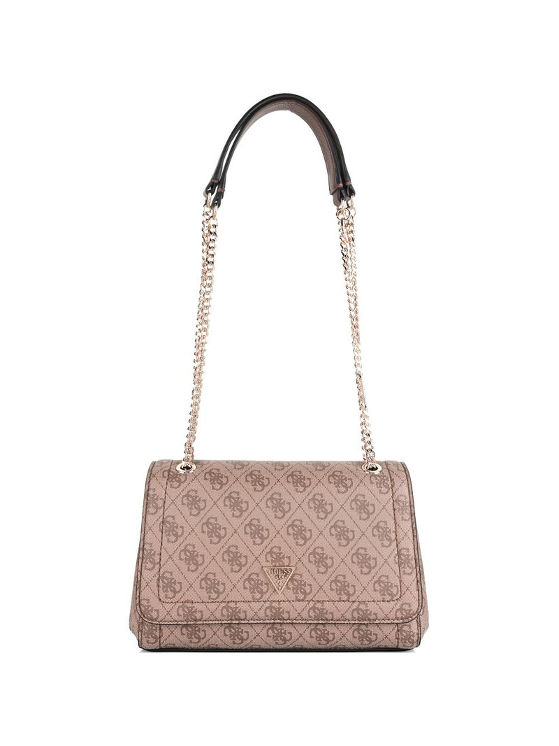 logo-pattern foldover shoulder bag 1