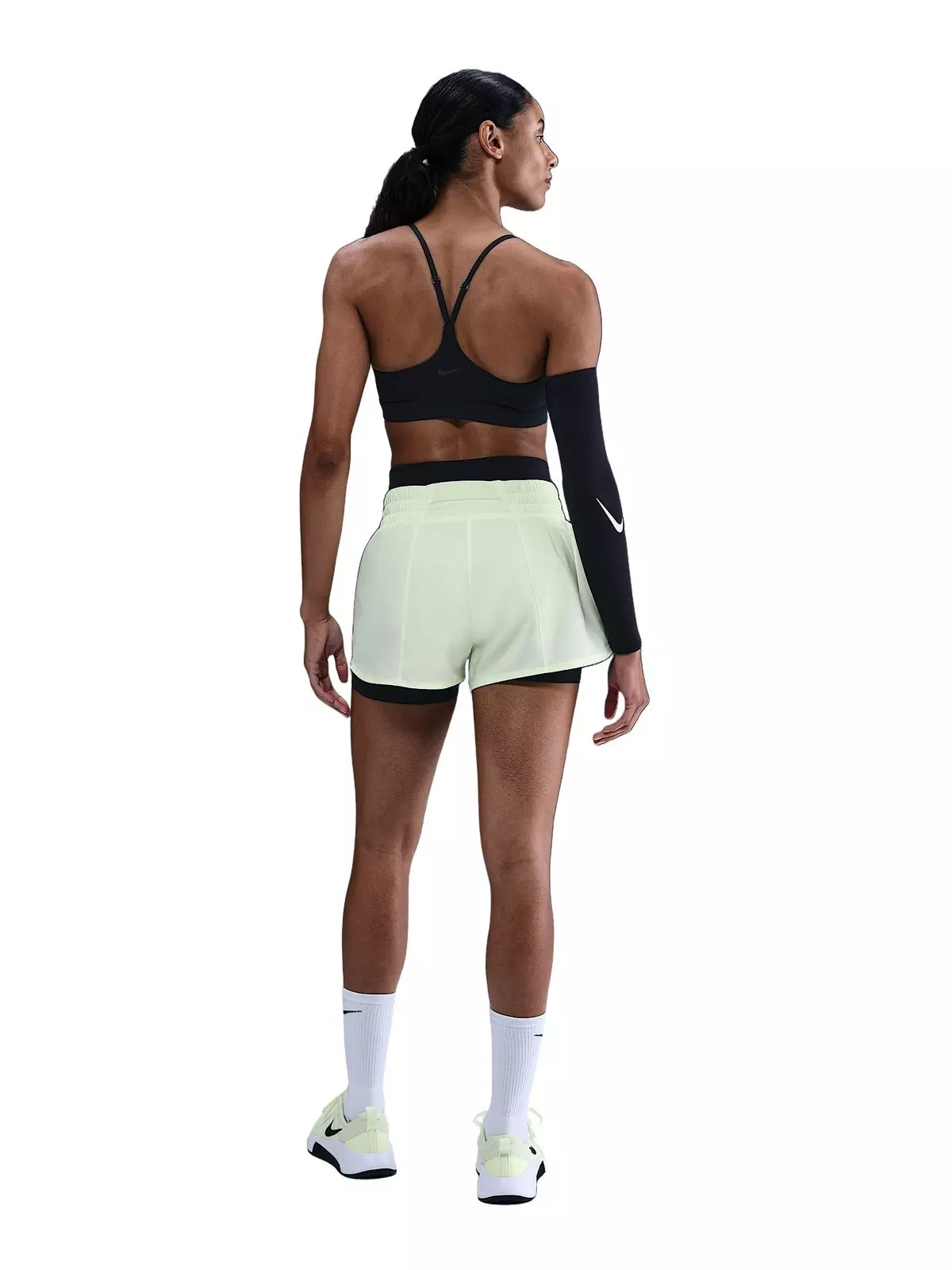 Women's Indy Light Support Padded Floral Sports Bra-Black - 5