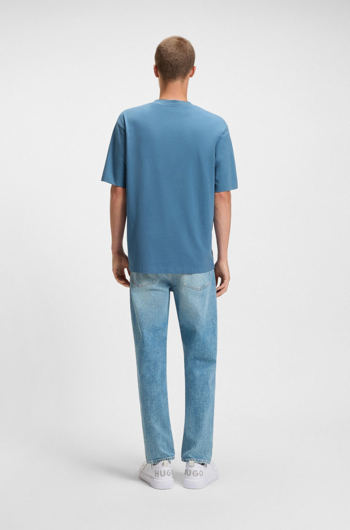 COTTON-JERSEY T-SHIRT WITH REVERSE-LOGO EMBROIDERY - 5
