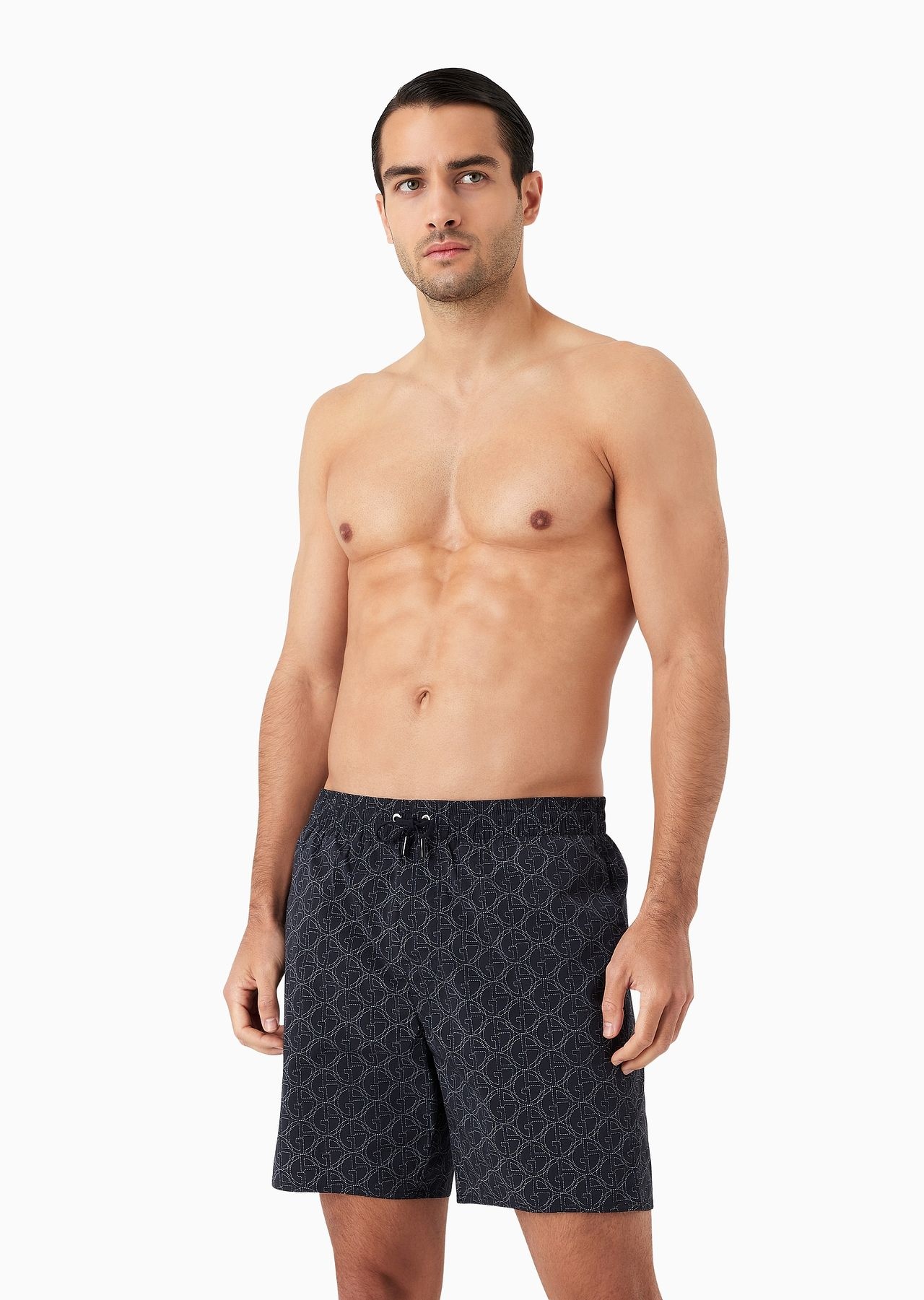All-over logo print swim trunks - 2