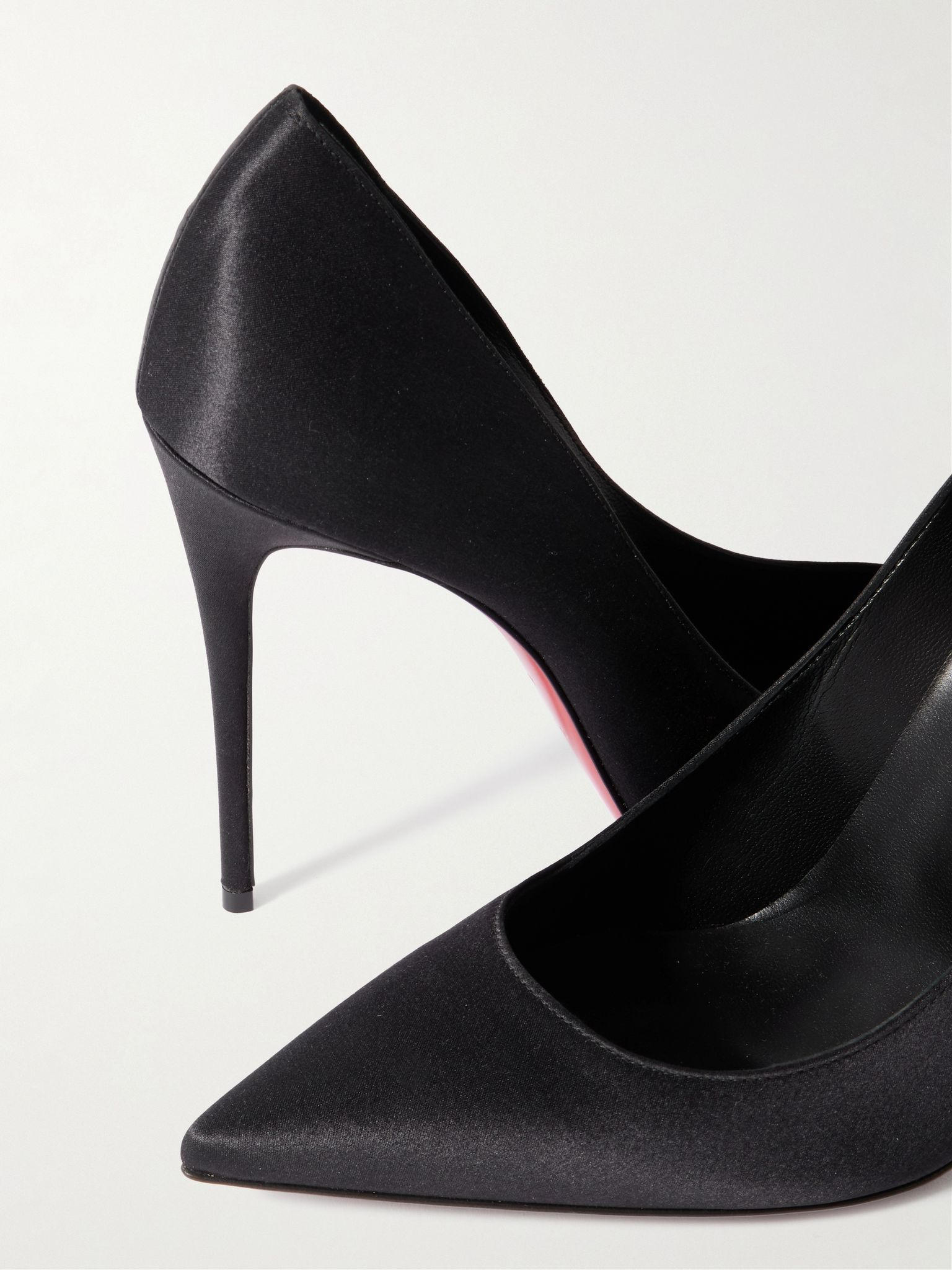 Classic Kate 100 satin-crepe pumps Black - 4