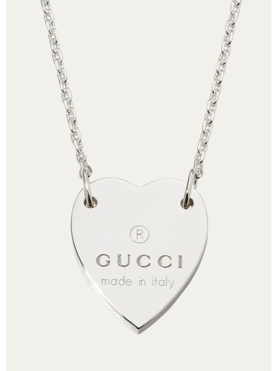 Engraved Heart Trademark Necklace - 1