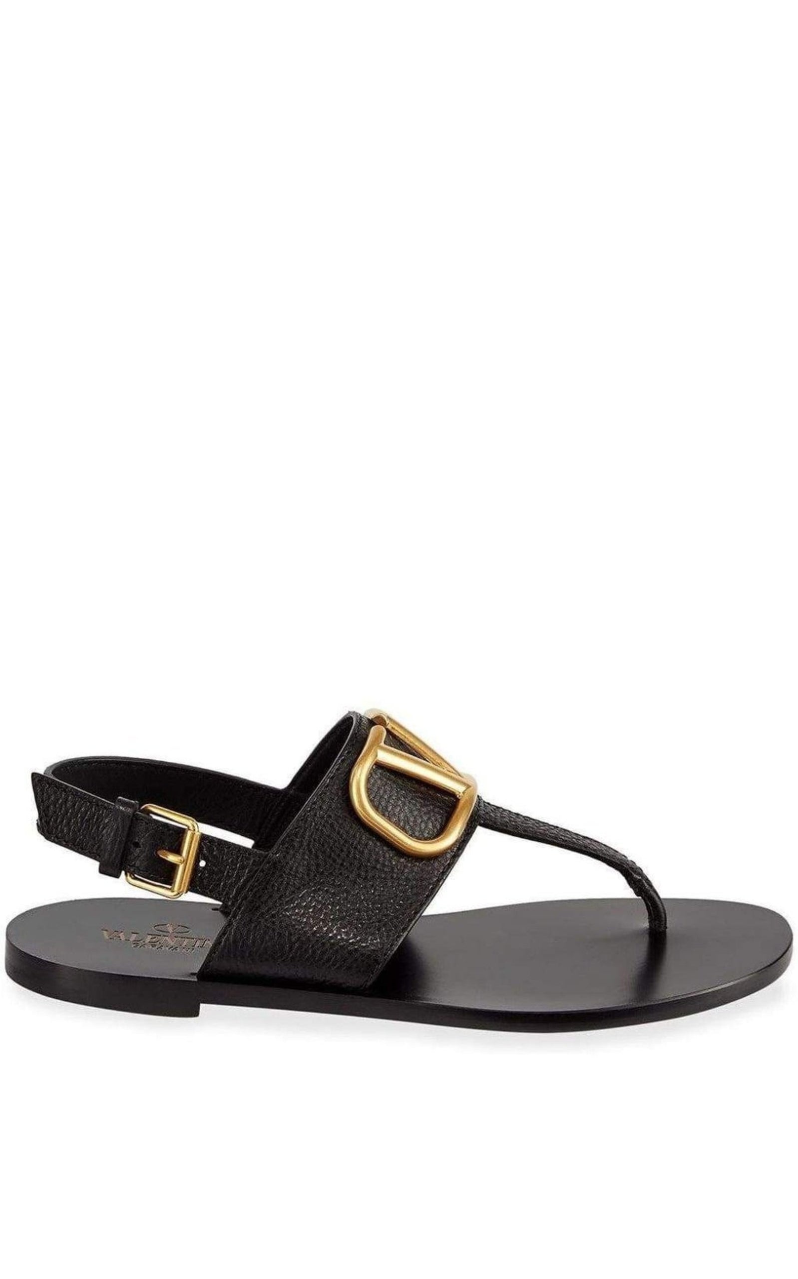 V-LOGO Leather Thong Sandal - 4
