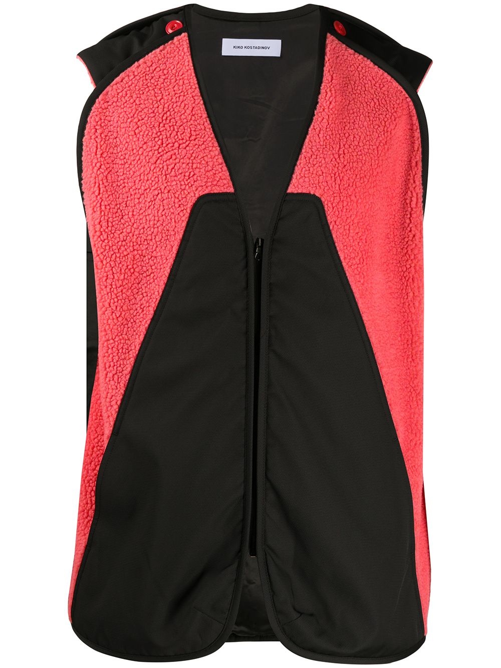 panelled colour block gilet  - 1