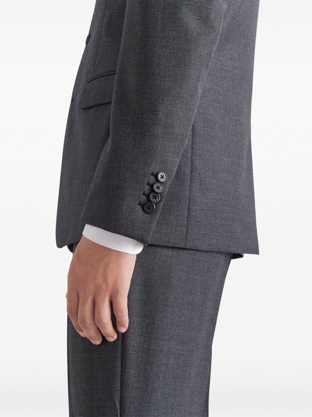 single-breasted wool suit - 5