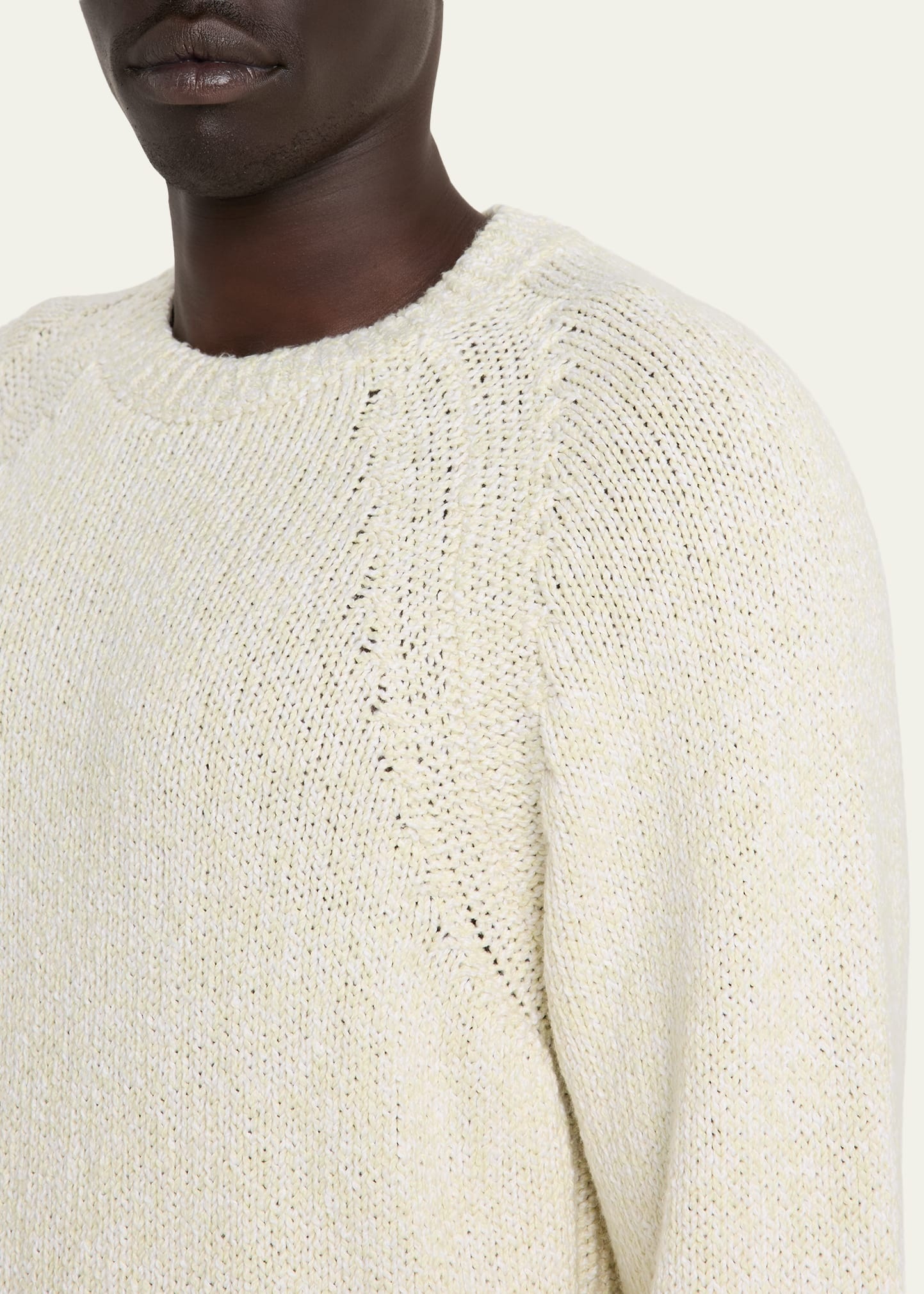 Men's Mouline Cotton Knit Crewneck Sweater - 5