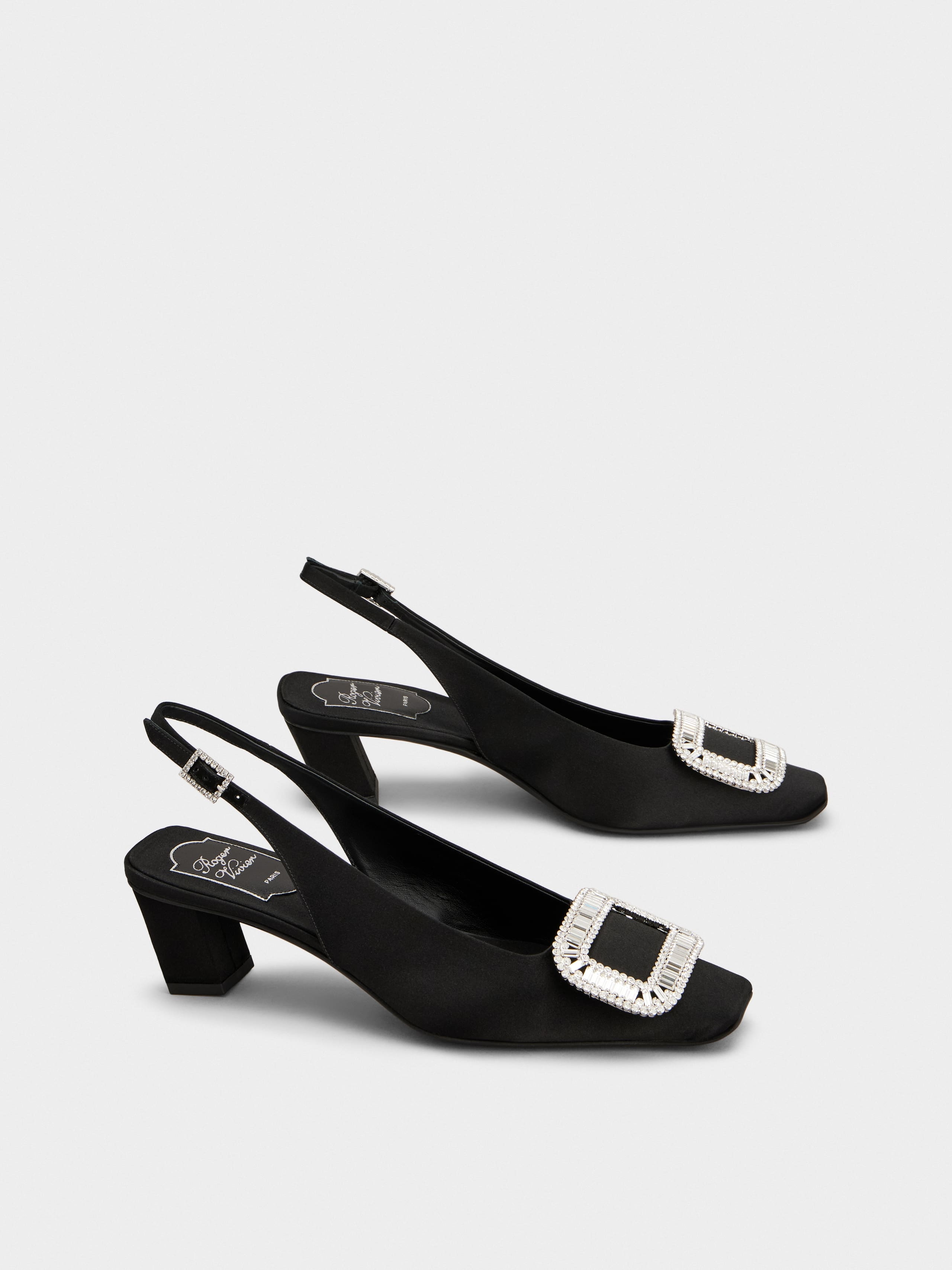Belle Vivier Slingback Pumps in satin - 2