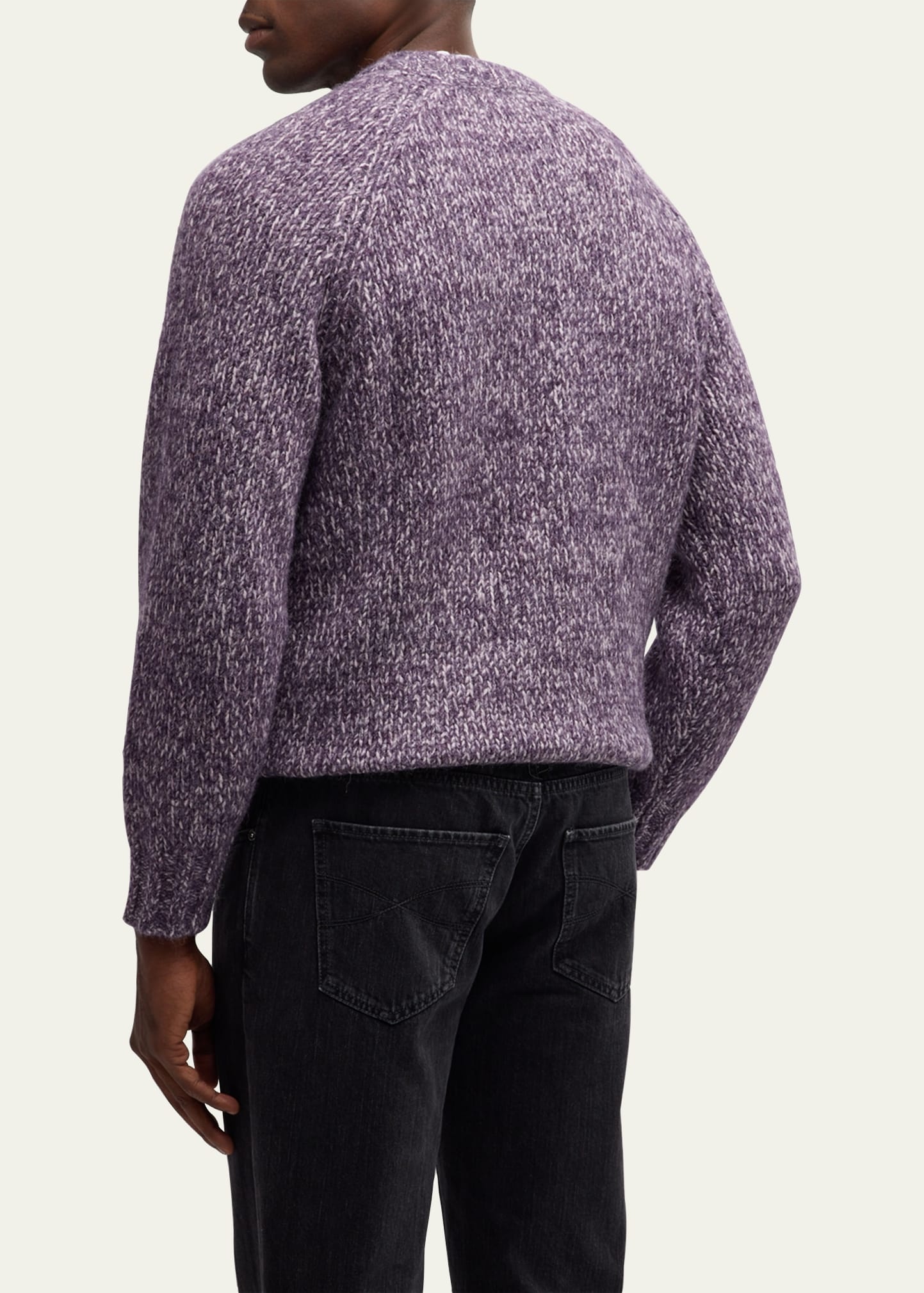 Men's Marled Knit Crewneck Sweater - 2