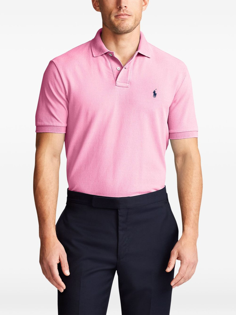 short-sleeve logo-embroidery polo shirt 3