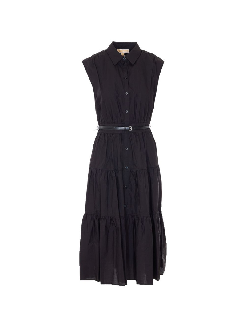 shirt-collar midi dress 1
